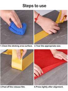 1卷重型双面网格胶带，防水高粘性地毯边缘固定胶带，网格双面胶带，超强双面胶带，强力双面纱布纤维网胶带，黄色重型布胶带，适用于办公室和家庭，双面高粘度网格胶带