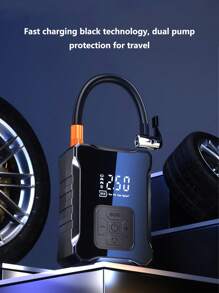 1 件便携式电动汽车气泵，汽车用大功率轮胎充气机压缩机，多功能气泵