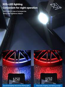 1 件便携式电动汽车气泵，汽车用大功率轮胎充气机压缩机，多功能气泵