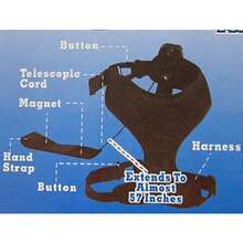 Pet Dog Seat Belt For Inside The Car - 黑色 - 查看 3