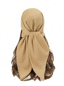 1pc Women's Pure Headscarf Square Scarf Silk Scarf Imitation Linen Hairband Decoration Bandana Shawl Badanatop Headscarf Blue Bandana Silk Scraf Bandana,Hair Band,Head Band Ideal For Dressing Up Your Look - Multicolor - View 29