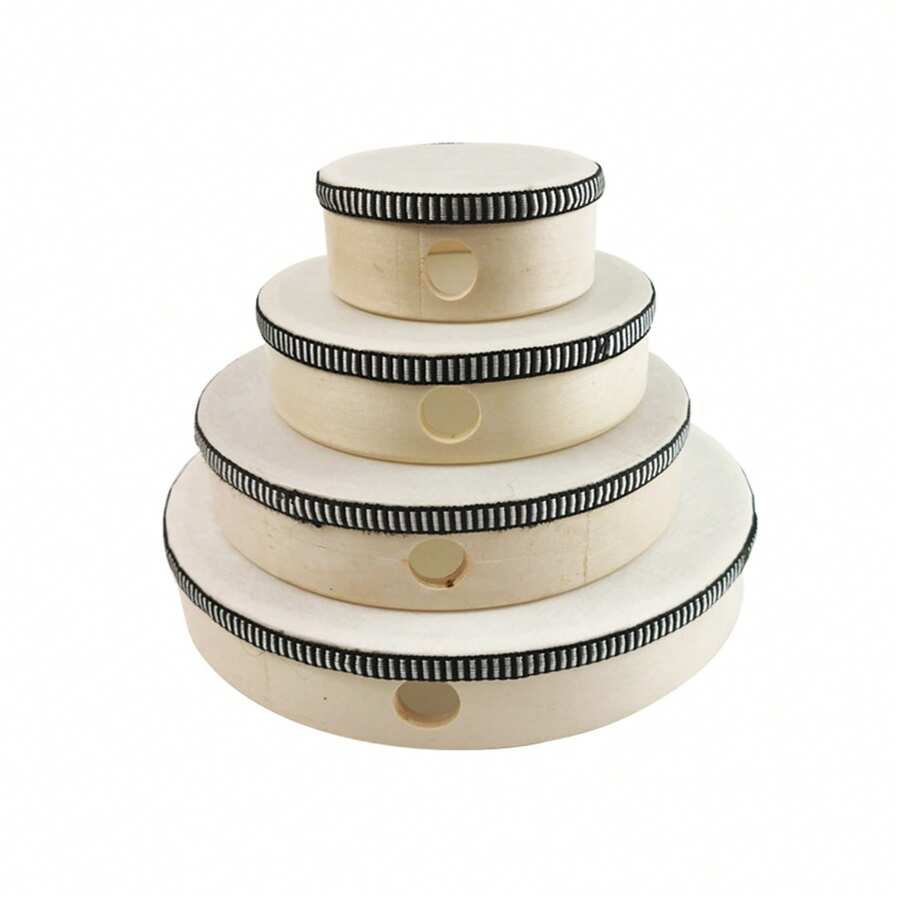 木钟鼓乐器，木制打击乐器，圣诞节礼物 - 彩色 - 查看 1