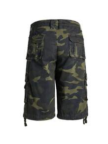 Men's Camo Cargo Short - CAMO GREEN - View 2
