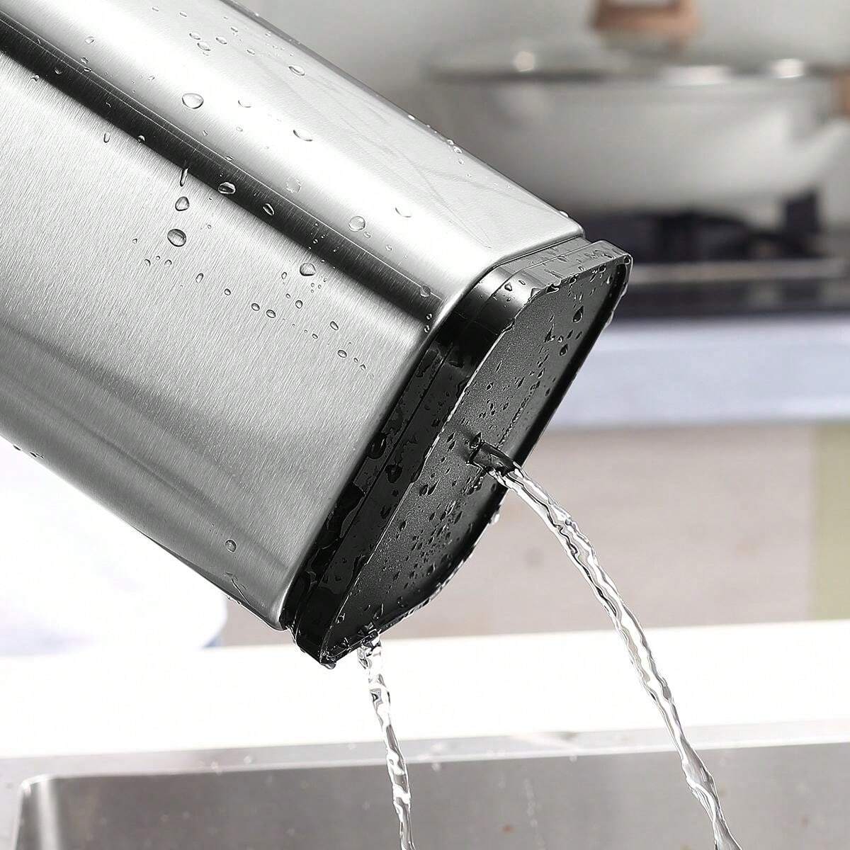 1pc Stainless Steel Knife Holder With A Variety Of Slots For Kitchen