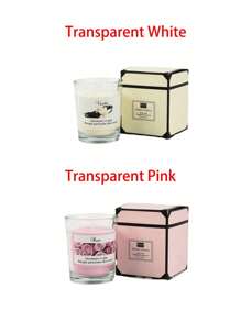 1pc Plant Wax Aromatherapy Candle Smokeless And Odorless Indoor Candle Aromatherapy Glass Cup Romantic Aromatherapy Candle,Room Decor,Gifts Birthday Graduation