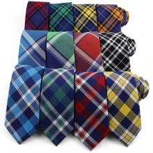 ZONFAZ 1 Cà vạt nam thời trang thường ngày nhiều màu kẻ caro 2,4 inch (6cm), kết cấu mềm mại và thoải mái, phù hợp với mọi mùa, lý tưởng cho đám cưới, lễ kỷ niệm, tiệc tùng Cà vạt nam - Nhiều màu - Xem 2