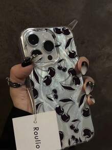 1 carcasă de telefon minimalistă, lucioasă, anti-cădere, cu model cireșe, compatibilă cu X, XR, XS Max, 11, 12, 13, 13 Pro, 13 Pro Max, 14 Pro Max, 15, 15 Pro, 15 Plus, 15 Pro Max, 16, 16 Pro, 16 Plus, 16 Pro Max, 17, 17 Air, 17 Pro, 17 Pro Max, compatibilă cu Samsung