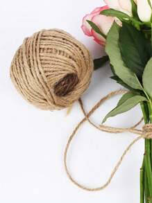 Fio De Juta Natural Retrô De 50m  Para Artesanato Diy, Costura, Embrulho, Decoração De Lembrancinhas De Festa De Casamento, Cor Cáqui 1 Peça
