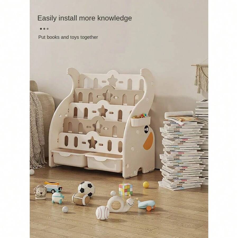 Children's Bookshelf Picture Book Shelf Baby Home FloorStanding