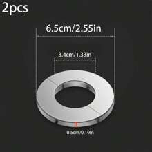 2pcs Stainless Steel Radiators, Water Pipes And Drainage Pipes, Circular Wall Pipe Covers, Decorative Pipe Rings, Pipe Ring Covers Kitchen Items Kitchen Accessories Kitchen Kitchen Tools - Multicolor - View 11