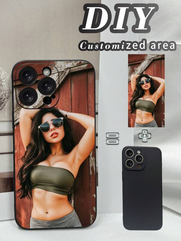 1 peça capa de telefone TPU preta personalizável à prova de choque compatível com Galaxy A05S/Galaxy A04E/Galaxy A05/Galaxy A14/Galaxy A15 5G/Galaxy A34/OPPO A16/OPPO A54/Redmi Note 11 Pro 5G/Note 11 Pro 4G/Redmi Note 12/IPhone 14/IPhone 14 Plus/IPhone 14 Pro/IPhone 14 Pro Max/IPhone 15/IPhone 15 Plus/IPhone 15 Pro/IPhone 15 Pro Max/IPhone 6/6s/IPhone 7/8/SE2/IPhone X/XS/IPhone XR