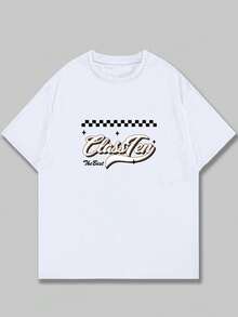 Class Ten T-Shirt Men's Cotton Shirt Casual Print Comfort Premium - 白色 - 查看 1