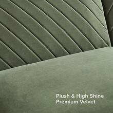 Mopio Futon Sofa Bed, Couch, Small Sofa, Sleeper Sofa, Loveseat, Mid Century Modern Futon Couch, Sofa Cama, Couches For Living Room (Old Rosa Velvet) - 橄欖綠 - 查看 3