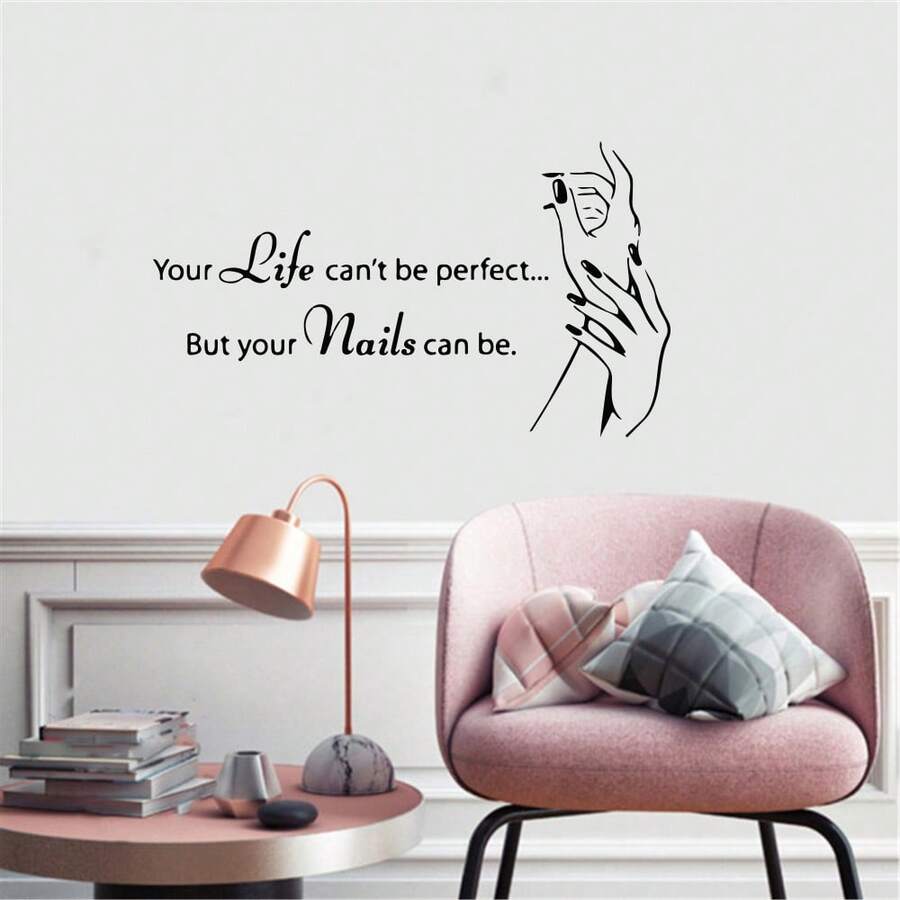 Beauty Nail Salon Quotes Sentences Art Vinyl Wall Stickers For
