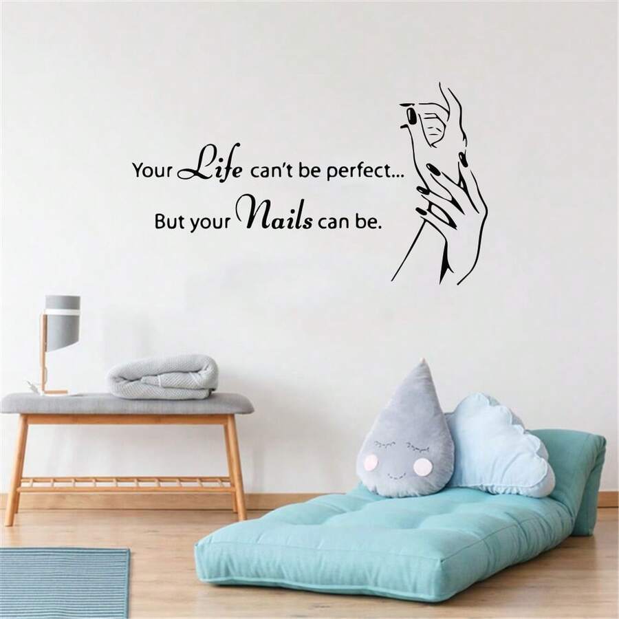 Beauty Nail Salon Quotes Sentences Art Vinyl Wall Stickers For