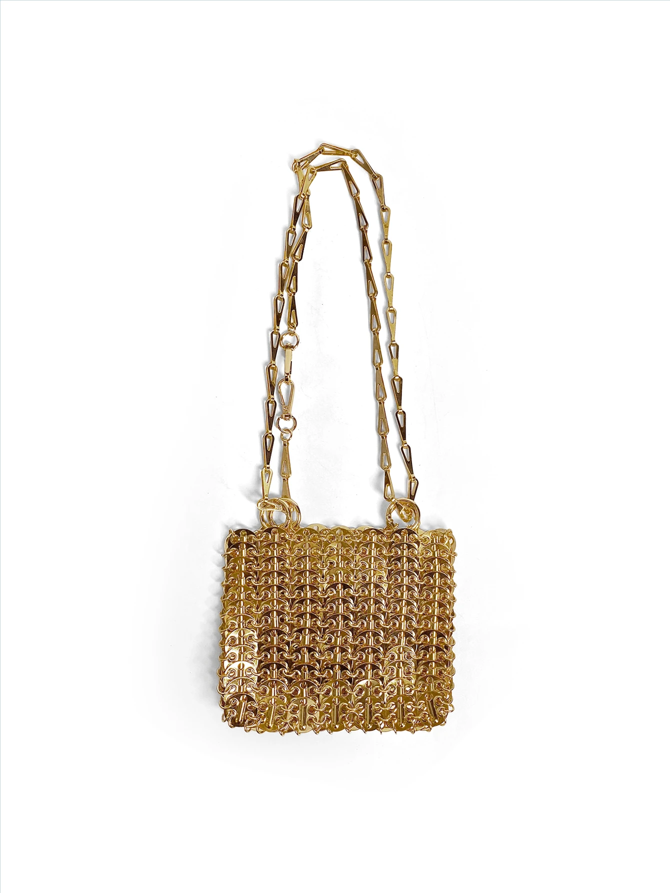 2025 Metal Style Fashion Personalized Woven Hollow Adjustable Chain Shoulder Crossbody Bag