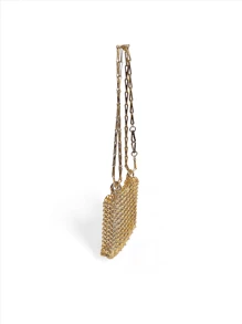 2025 Metal Style Fashion Personalized Woven Hollow Adjustable Chain Shoulder Crossbody Bag