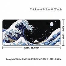 Oversized Lock Edge And Wind Kanagawa Surf Inside Mouse Pad Non-Slip Desk Mat Gift Boyfriend Girlfriend - Color - View 10