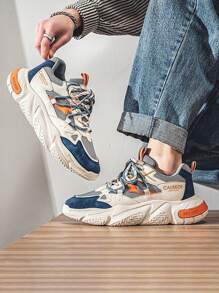 Zapatillas casuales tenis de otoño para hombre, zapatillas de moda con correa de plataforma, zapatillas de correr casuales antideslizantes, adecuadas para correr, citas, entrenamiento, jogger,fitness, actividades al aire libre, ciclismo, baloncesto y uso diario.