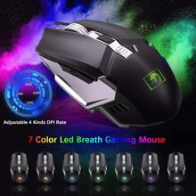 HOOPOND K670 Wireless Gaming Keyboard And Mouse, Rechargeable, Rainbow Backlit With 3800mAh Battery Metal Panel,Mechanical Feel Keyboard And 7 Color Mute Mouse For Windows Computer Gamers - Black - View 5
