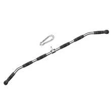 47In LAT Pull Down Bar Attachment, Deluxe Revolving Bar With Full Rotation And Rubber Handle For Gym, Strength Workout Accessories, Body Training, Muscle Building And Weight Loss - 黑色 - 查看 1