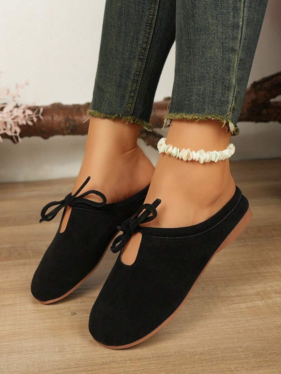 New Plus Size Women Casual House Slippers - Black - View 1