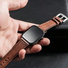1pc Faux Leather Replacement Watch Band Strap Compatible With Huawei Fit3/4/4Pro Smartwatch Accessories - Huawei Fit3 - View 4