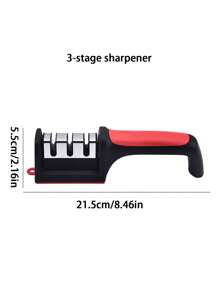 1pc Ultra-Effective 4 Stage Professional Knife Sharpener - Tungsten Rhinestone & Ceramic Blades For Kitchen & Outdoor Use - Portable, Versatile Grinding & Sharpening Tool,