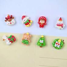 8 chiếc cây thông Noel hoạt hình hình chú chó con, gấu, hươu, hộp quà thỏ, nam châm tủ lạnh hình người tuyết bằng nhựa dùng cho nhà bếp, văn phòng, bảng trắng, tủ đựng đồ và máy rửa chén, trang trí nhà bếp, trang trí nhà cửa - nhiều màu - Xem 3