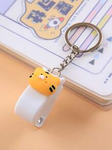 1pc Cute Cartoon Mini Stapler Portable Small Stapler With Keychain Student Office Prize Exquisite And Compact Back To School,Back To School,School Supplies