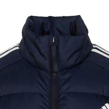 Adidas Boyfriend Style Men's Casual Sports Style Letter Print Striped Side Zipper Front Down Vest - Blue - View 3