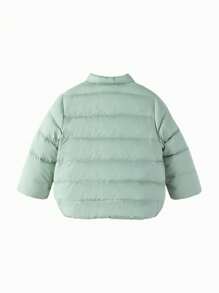 mini bala 男童女童羽绒服冬季可爱保暖夹克 - 豆沙綠 - 查看 5