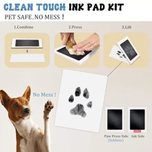 A Non-Contact Ink Pad With Pet Paw Print Kit, Pet Footprint Inkless Pad For Saving Cat/Dog Paws Prints