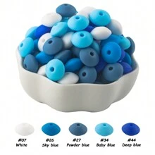 100Pcs/Lote Contas de Lentilha de Silicone 12mm Contas Espaçadoras Soltas Para DIY Caneta Pulseira Jóias Chaveiro Fazendo Decoração Acessório Etc