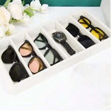 Samt Sonnenbrillenetui - Mehrzweckaufbewahrungsfach für Brillen, Schmuckringe, Halsketten, Armbänder, Uhren für Damen und Herren