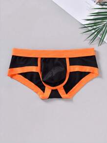 3 Pcs Men's Multicolor Comfort Triangle Pants, Fashionable And Simple Men's Briefs