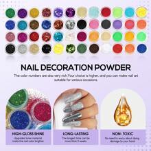 coscelia 38pcs Acrylic Nail Art Kit, Includes 6 Colors Acrylic Nail Powder, Professional Nail Art Set With UV Lamp, Suitable For Nail Extension Or Acrylic Carving, Acrylic Powder Set (Nail File And Nail Glue Shipped Randomly) - Multicolor - View 5