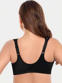 Women's Plus Size Full Coverage Lace Underwire Front Closure Bra