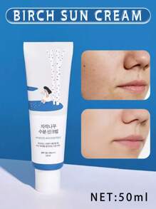 ROUND LAB Birch Juice Moisturizing Sunscreen (SPF50+ PA++++) | A Moisturizing Sunscreen, No White Cast, Strong UV Protection, Moist Essence Type, Ocean Friendly 50ml