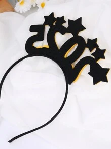 1pc 2025 New Year Headband, Holiday Party Hair Accessory - Multicolor - View 4