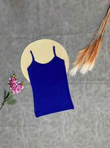 Tank Top For Children's Girls - Royal Blue - View 2