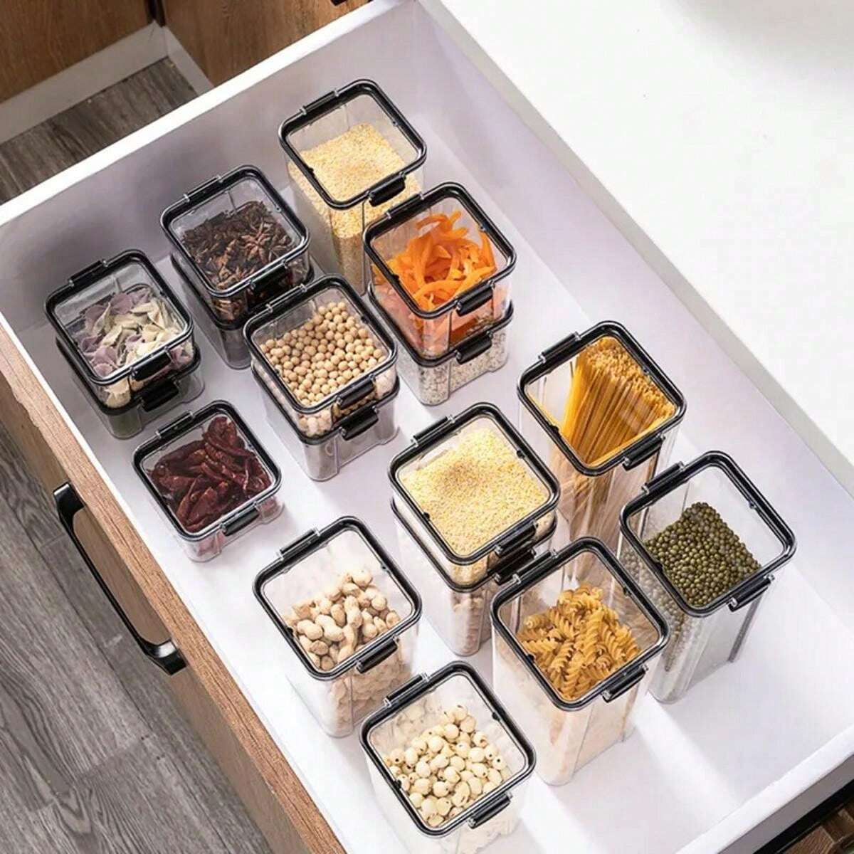 Lot De 24 Boîtes De Conservation Alimentaire Ordeluxe - Hermétiques, Empilables, Avec étiquettes