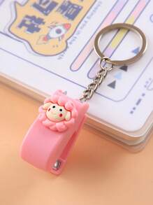 1pc Cute Cartoon Mini Stapler Portable Small Stapler With Keychain Student Office Prize Exquisite And Compact Back To School,Back To School,School Supplies