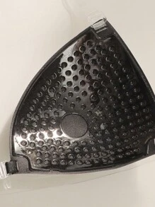 Sujetador reutilizable invisible de color negro para mujer, con copa triangular push-up de unicolor, sin espalda y sin tirantes, con cubiertas de silicona para pezones, accesorio sexy de lencería con tirantes transparentes y extraíbles, ropa interior sin costuras de color nude con botón delantero, para fiestas, bodas, vestidos o uso diario