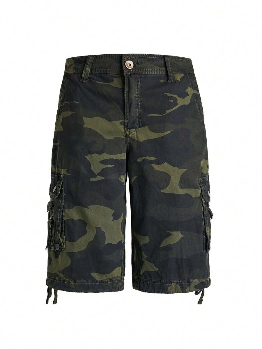Men's Camo Cargo Short - CAMO GREEN - View 1