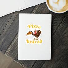 1 件有趣的火鸡爱披萨贴纸，幽默滑稽耐用且耐候的贴纸，适用于保险杠、Kindle、杯子、图书馆包，有趣的披萨语录是礼物的理想选择 - 彩色 - 查看 5