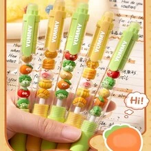 Bộ 2 bút bi có thể xóa được vui nhộn, đầu bút 0,5mm, đồ dùng văn phòng phẩm tự làm cho học sinh - Nhiều màu - Xem 7