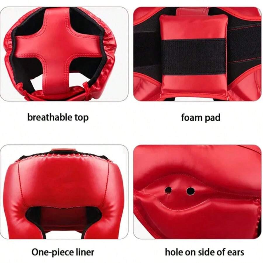 Adult Boxing Headgear, PU Karate Taekwondo MMA Muay Thai Sparring