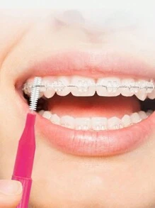 Bàn chải kẽ răng COCOABELL, chỉ nha khoa, dụng cụ làm sạch răng chỉnh nha lông mềm, tay cầm thẳng hình chữ I, du lịch cầm tay, 10 chiếc/gói, (0,4mm~1,2mm) có 6 kích cỡ, có thể tái sử dụng - Nhiều màu - Xem 4