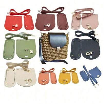 DIY Bag Making Kit: 3 Pieces PU Bottom, Comfortable Drawstring And Adjustable Shoulder Strap, Suitable For Handmade Bags